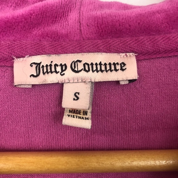 S Juicy Couture Velour Hot Pink Track Jacket. - Picture 2 of 6